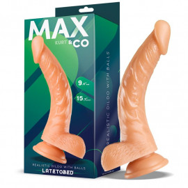 Max & Co Kurt Realistic Dildo with Testicles 9,4" 24cm Flesh