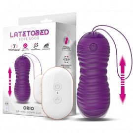 LateToBed Orio Huevo Vibrating & Telescopic Up & Down Movement Remote Control Purple