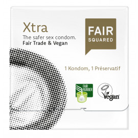 Fair Squared Xtra Fair Trade Vegan Condoms 1 pack