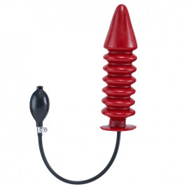 Mister B Inflatable Solid Ribbed Dildo Red XL
