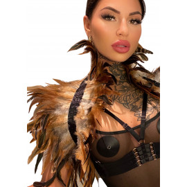 Kinky Diva Feather Shoulder Wrap Natural