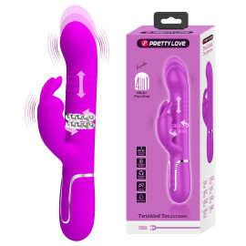 Pretty Love Coale Twinkled Tenderness 4in1 Rotating & Thrusting Rabbit Vibrator Pink
