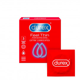 Durex Feel Thin Fetherlite Elite Extra Lubricated 3 pack