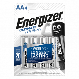 Energizer Ultimate LITHIUM Battery AA 4 pack