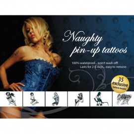 AdultBodyArt Tattoo Set Naughty Pin-Up - Set For Temporary Tattoos