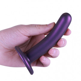 Ouch! Smooth Silicone G-Spot Dildo 5"/12cm Purple