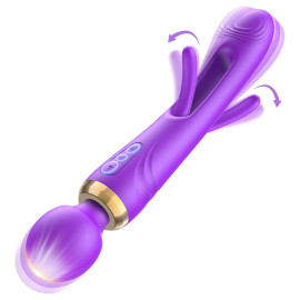 SuperLove Olaf 3in1 Massage Wand & Flapping Vibrator Purple