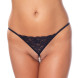Amorable G-string with Pearls Black