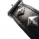 Black Label Leather Studded O-Ring Collar Black