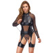 Cottelli Suspender Body & Soft Handcuffs Set 2644886 Black