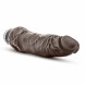 Blush Dr. Skin Cock Vibe 7 8.5 Inch Vibrating Cock Chocolate