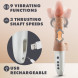 Blush Dr. Skin Silicone Dr. Hammer 7 Inch Thrusting Dildo with Handle Beige