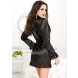 Musiclegs Long Sleeve Robe with Lace Trim 56064 Black