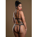 Daring Intimates Naughty Whispers 2pcs Bra Set with Open Cup Black