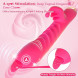 Paloqueth Thrusting G-Spot Rabbit Vibrator with Rotating Beads & Licking Tongue Pink