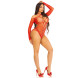 Leg Avenue Crotchless Teddy with Halter 89316 Red