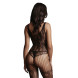 Le Désir Lace and Fishnet Bodystocking Black