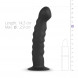 Easytoys Silicone Strap-On Bended Ribbed Black