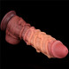 LoveToy Dual Layered Platinum Silicone Cock with Rope Curved 10.5