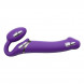 strap-on-me 3 Motors Vibrating Silicone Bendable Strap-On Purple XL